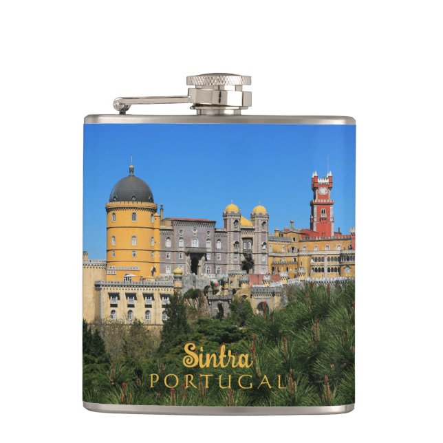Fairytale Sintra Palace photo, in Portugal Flask (Front)