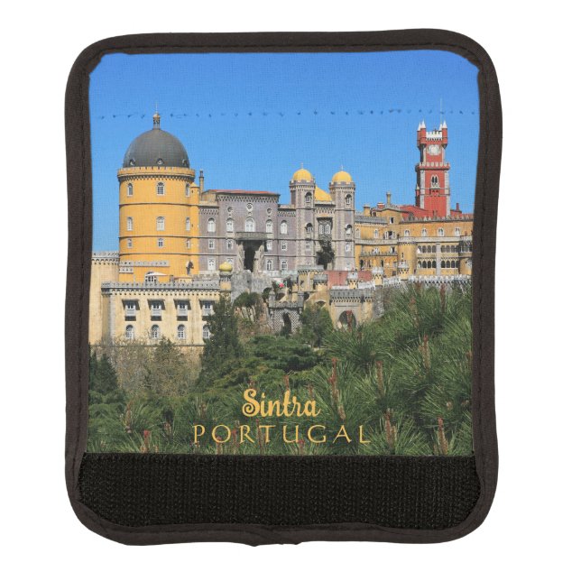 Fairytale Sintra Palace photo, in Portugal Luggage Handle Wrap (Front)