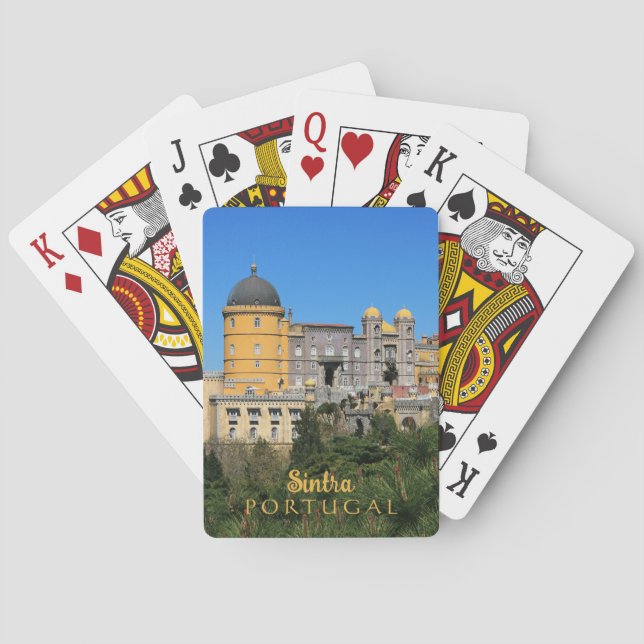 Fairytale Sintra Palace photo, in Portugal Poker Cards (Back)