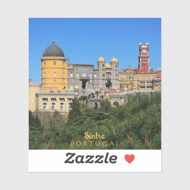 Fairytale Sintra Palace photo, in Portugal Sticker (Sheet)