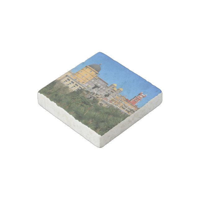 Fairytale Sintra Palace photo, in Portugal Stone Magnet (Angled)