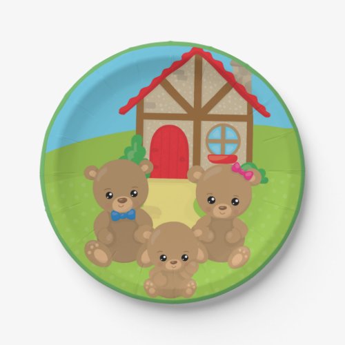 Fairytale Storytime Goldilock and Three Bears Paper Plates