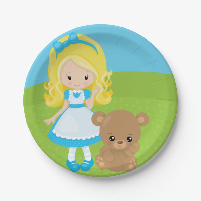 Fairytale Storytime Goldilocks and Three Bears Paper Plates (Front)