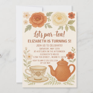 Fairytale Tea Party Birthday Invitation