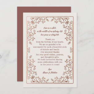 Fairytale Thank You Stationery - Wedding Note Card