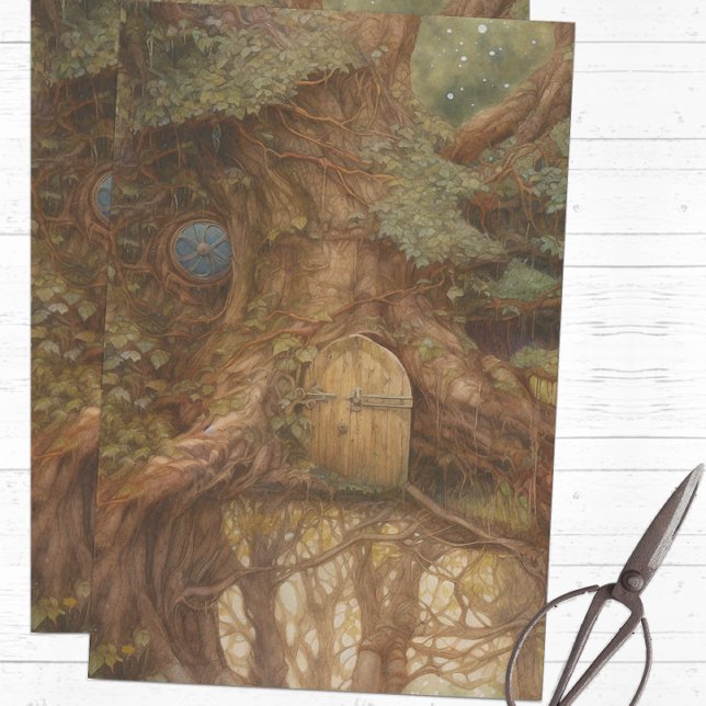 Fairytale Tree Tissue Paper (Fairytale tissue paper for crafts or gift wrapping)