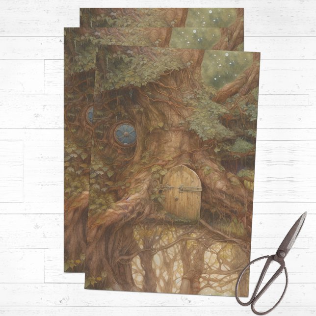 Fairytale Tree Tissue Paper (Fairytale tissue paper for crafts or gift wrapping)