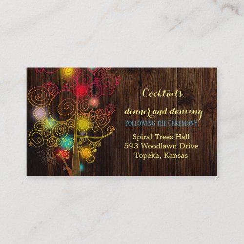 Fairytale Tree Wedding Reception Enclosure Card