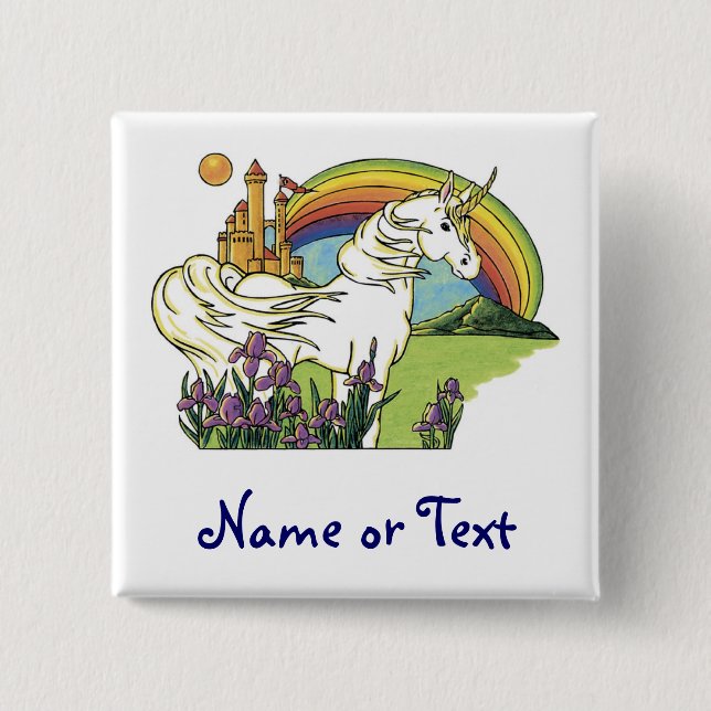 Fairytale Unicorn Button (Front)