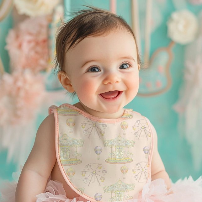 Fairytale Vintage Amusement Park  Baby Bib (Creator Uploaded)
