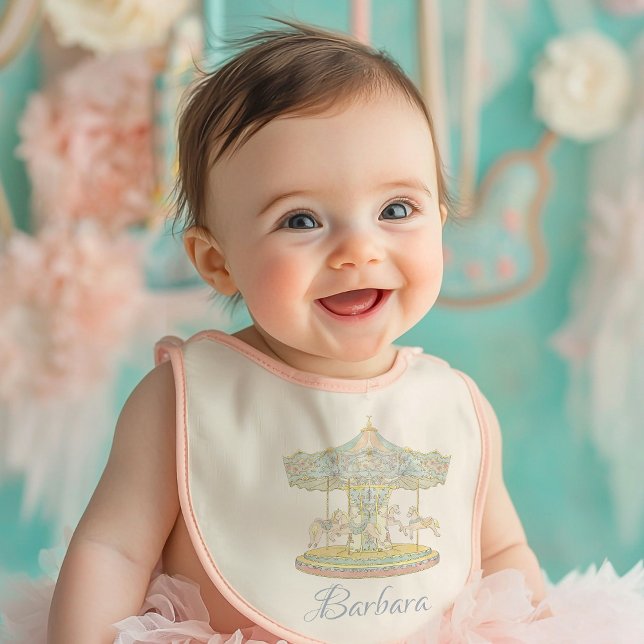 Fairytale Vintage Amusement Park  Baby Bib (Creator Uploaded)