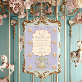 Fairytale Vintage Amusement Park Baby Shower Invitation