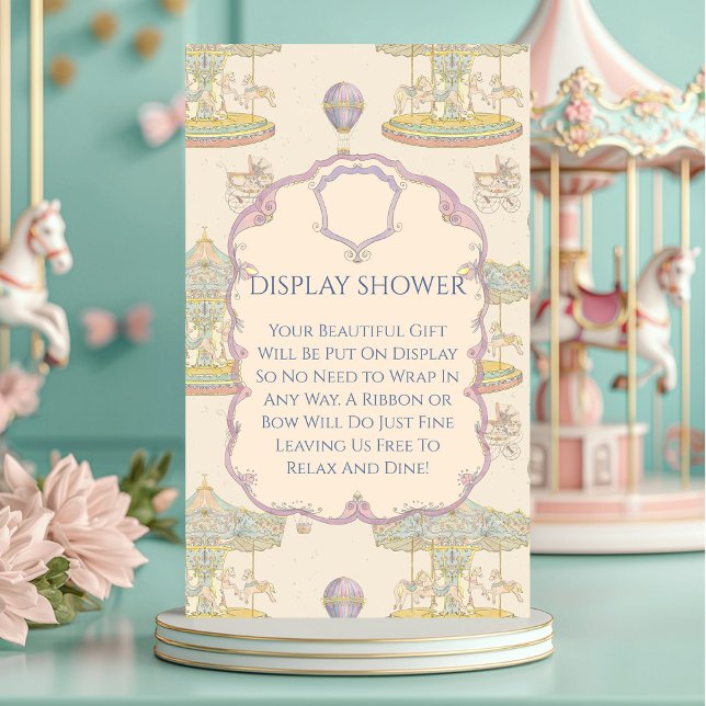 Fairytale Vintage Amusement Park Display Shower Enclosure Card (Creator Uploaded)
