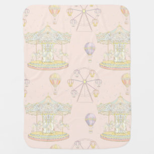 Fairytale Vintage Amusement Park Kids Suite Baby Blanket