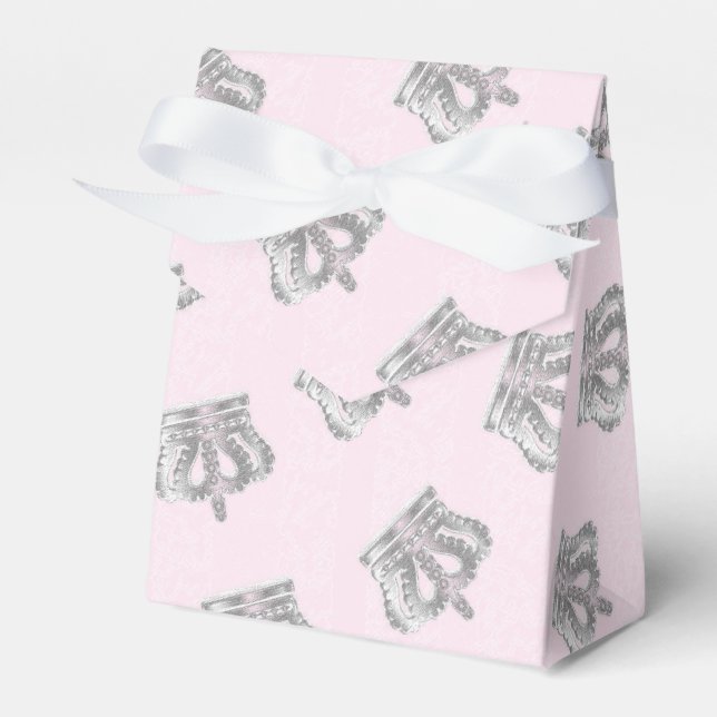 Fairytale Vintage Crown Princess Party Favor Boxes (Front Side)