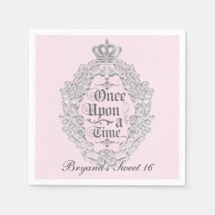 Fairytale Vintage Once Upon Princess Party Napkins