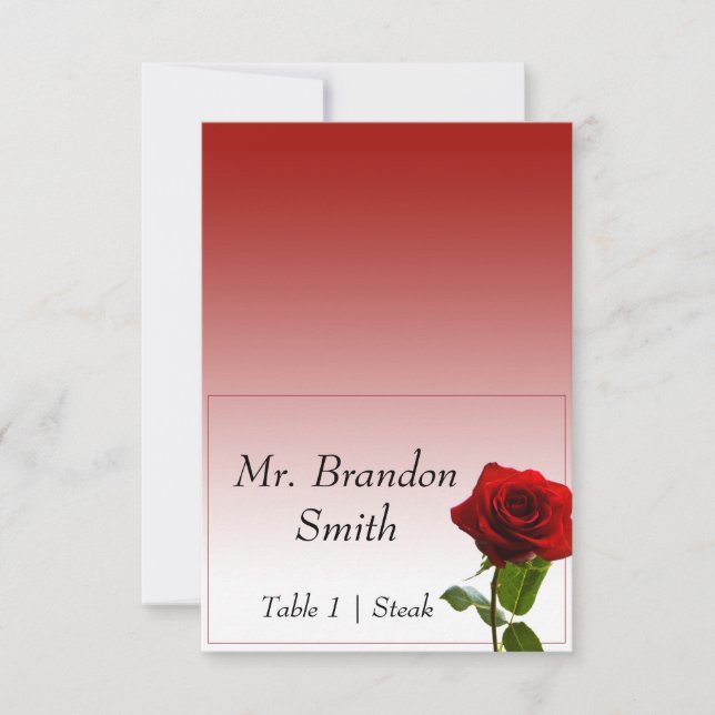 Fairytale Wedding Escort Card (Front)