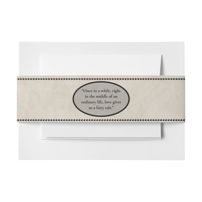 Fairytale Wedding  Invitation Belly Band (Front Example)