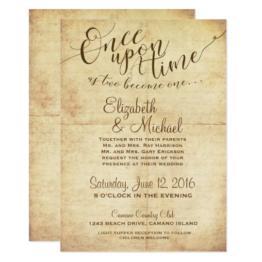 Fairytale Wedding Invitation Once Upon A Time Zazzle Com