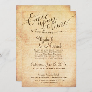 Fairytale Wedding Invitation Once Upon A Time