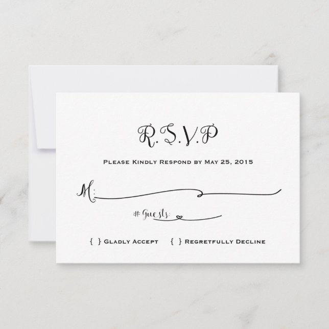 Fairytale Wedding RSVP - Once Upon A Time - White (Front)