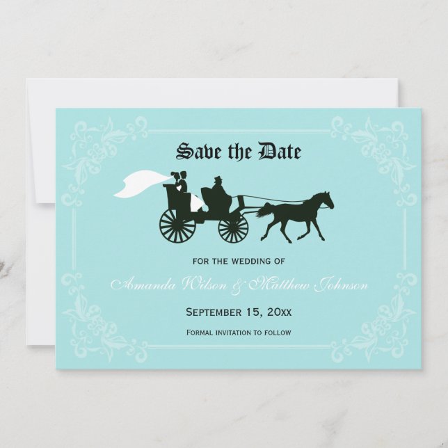 Fairytale Wedding Save the Date Cards (Front)