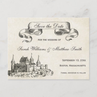Fairytale Wedding Save the Date Postcard
