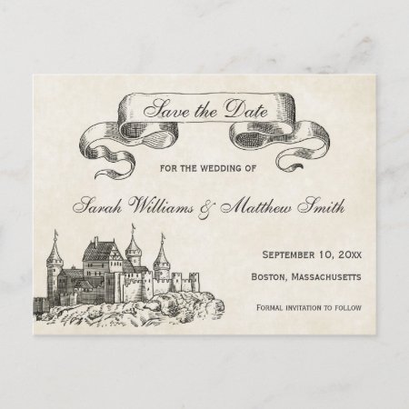 Fairytale Wedding Save The Date Postcard