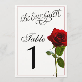 Fairytale Wedding Table Numbers