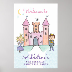 Fairytale Welcome Sign, Princess Poster