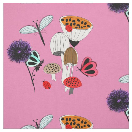 Fairytale Whimsy Nature Garden Fabric