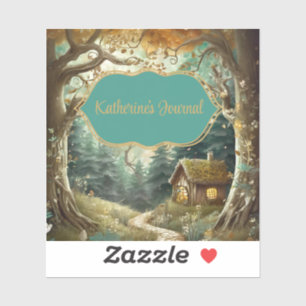 Fairytale Woodland Journal Bookplate Sticker