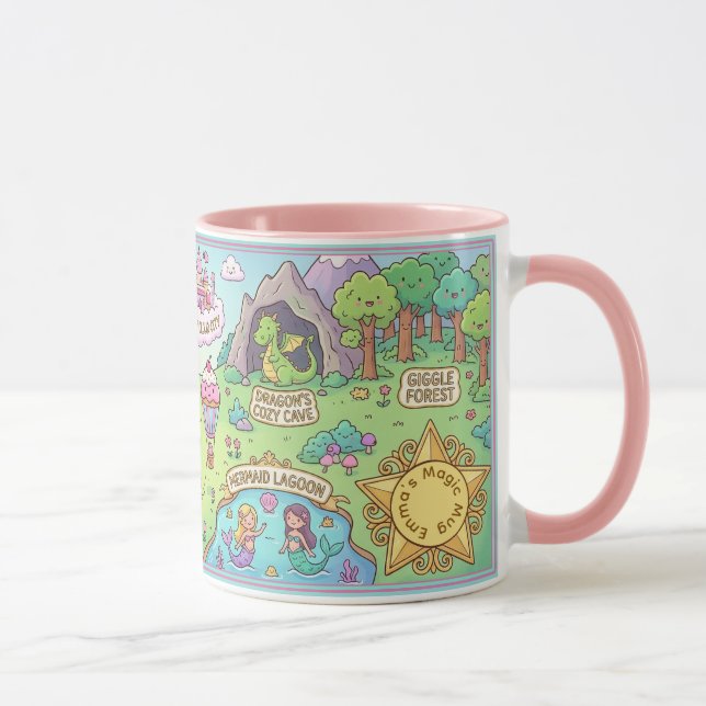 Fairytale World Map Magical Fantasy Kids Mug (Right)