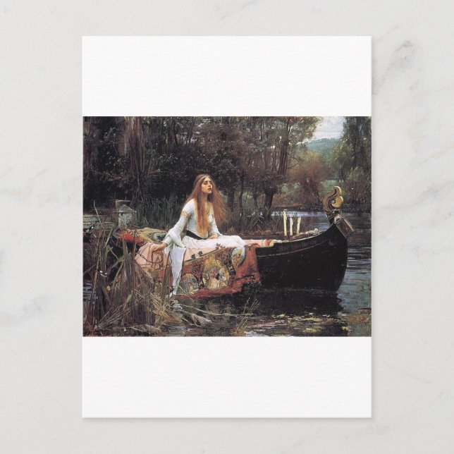 Fairytalesque. -"The Lady of Shalott" Postcard (Front)