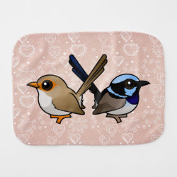 Fairywrens in Love Burp Cloth