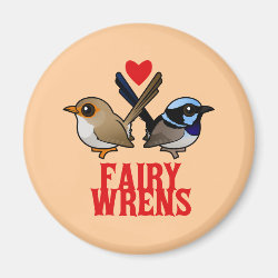 Fairywrens in Love Round Magnet