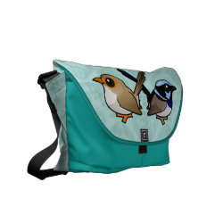 Fairywrens in Love Rickshaw Medium Zero Messenger Bag