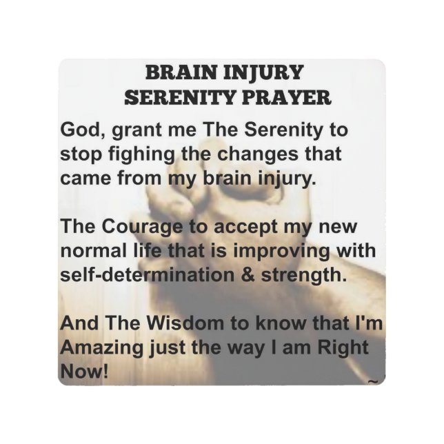 Faith After Brain Injury Metal Print (Front)