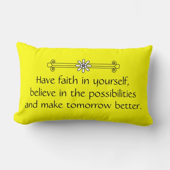 Faith and Belief Lumbar Pillow (Front)