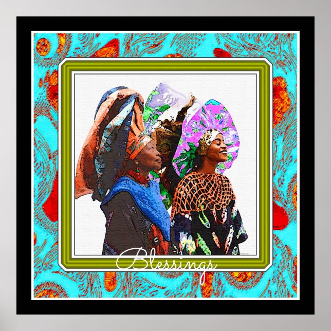 Faith and Family Unity Wall Art – Blessings Poster (Front)