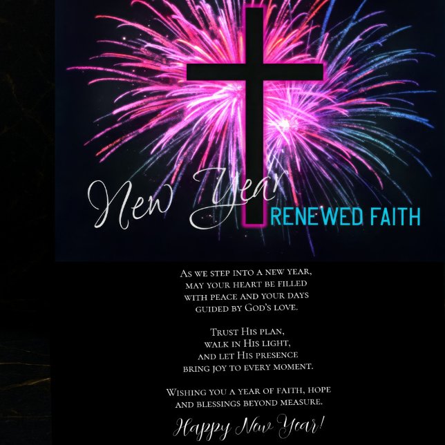 Faith and Fireworks New Year Card (Creator Uploaded)