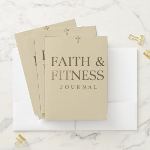 Faith and Fitness Journal – Christian Workout Plan Pocket Folder