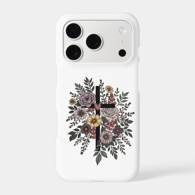 Faith and Flowers  iPhone Case (Back)
