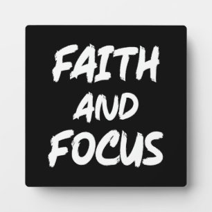 Faith and Focus - Christian Hustle Success Gym Plaque
