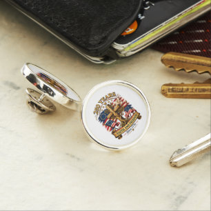 Faith and Freedom 250 Years Patriotic Cross Lapel Pin