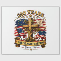 Faith and Freedom 250 Years Patriotic Cross