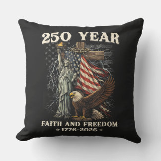 Faith and Freedom 250th Anniversary Outdoor Pillow