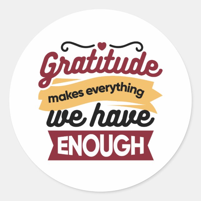 Faith and Gratitude Artwork – Uplifting Christian  Classic Round Sticker (Front)