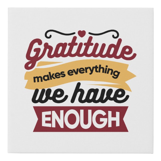 Faith and Gratitude Artwork – Uplifting Christian  Faux Canvas Print (Front)