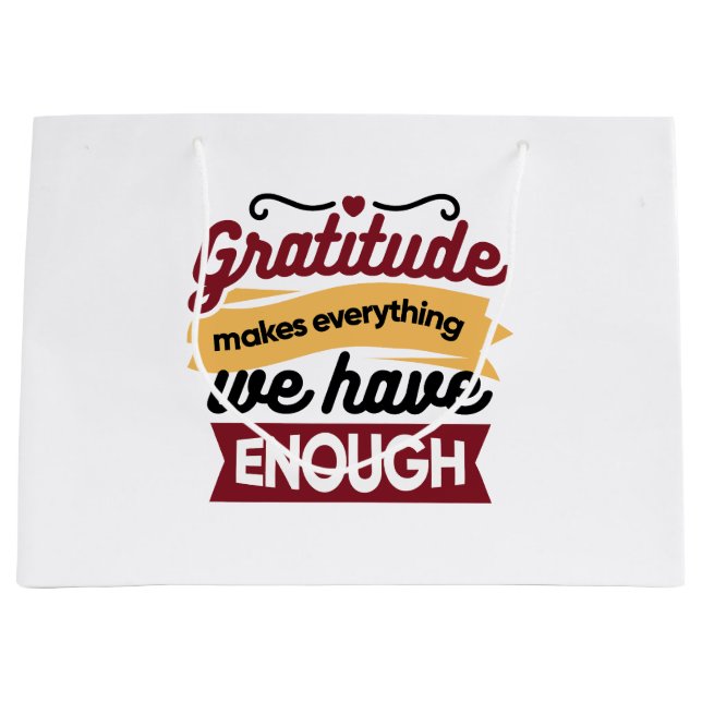 Faith and Gratitude Artwork – Uplifting Christian  Large Gift Bag (Front)